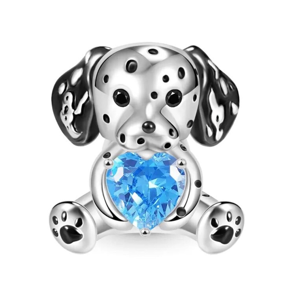 Dalmation Dog Charm, fits Pandora Charm Bracelet, S925 Silver, Dog Charm